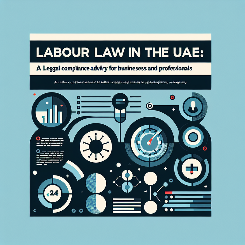 Lawyer reviewing UAE labour law documents at a modern office desk.