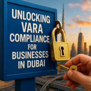 Infographic displaying steps to achieve VARA compliance for Dubai businesses