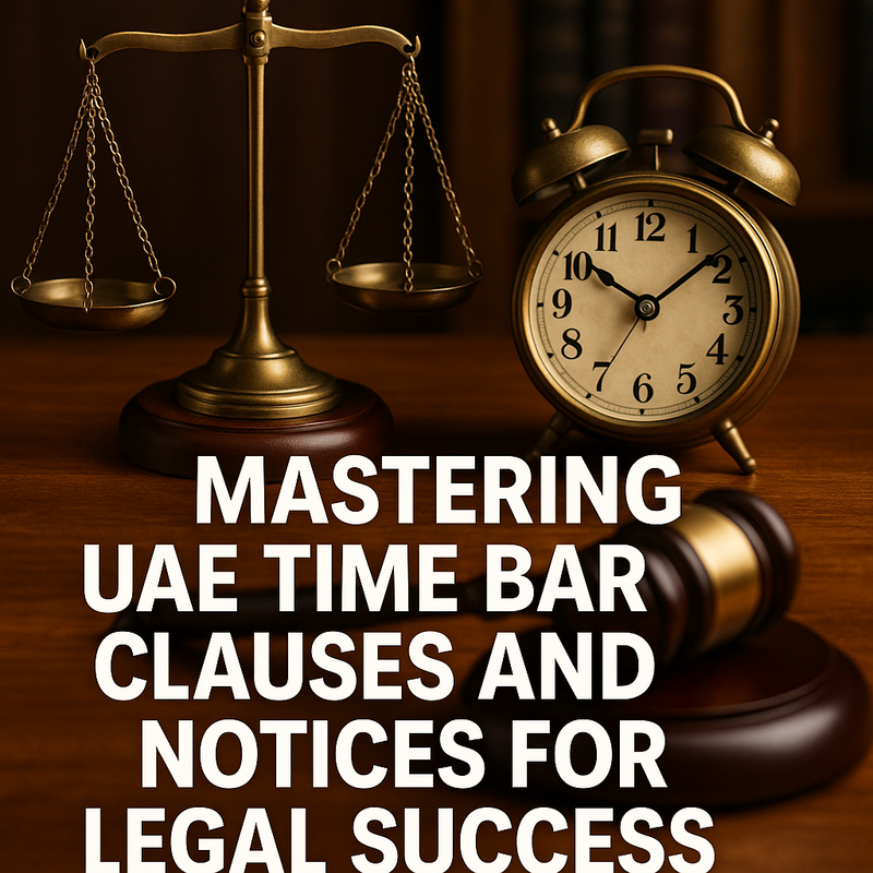 Infographic showing the UAE legal notice and time bar compliance workflow