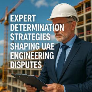 UAE legal consultant reviewing engineering contract with expert determination clause