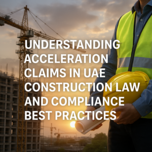 Illustration showing contract acceleration steps in UAE legal context