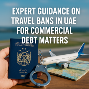 Flowchart of UAE travel ban process in commercial debt cases