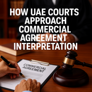 Legal consultants reviewing a UAE commercial contract for compliance and clarity