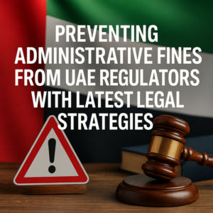 Professional legal consultant reviewing UAE regulations on laptop