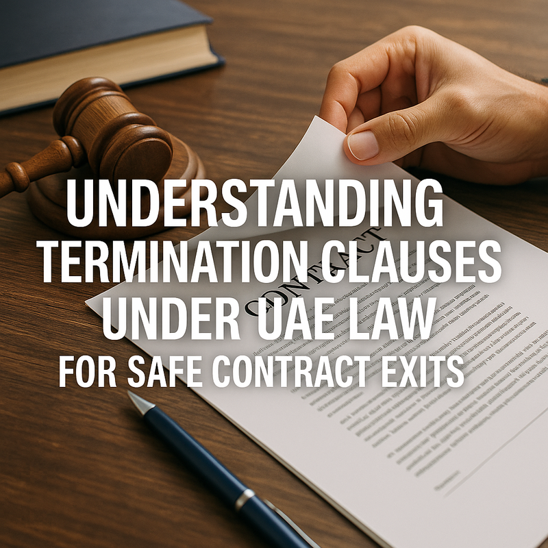 Contractual termination process visualized for UAE legal compliance
