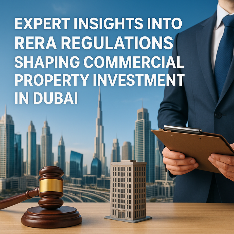 Aerial view of Dubai commercial skyscrapers symbolizing regulated real estate investment