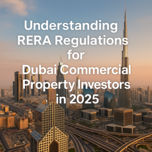 Commercial office buildings in Dubai symbolizing RERA compliance
