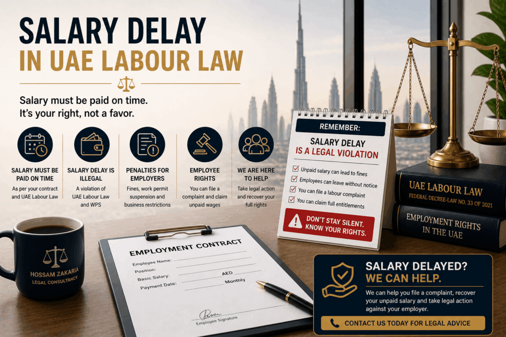 Salary delay UAE labour law unpaid wages dispute