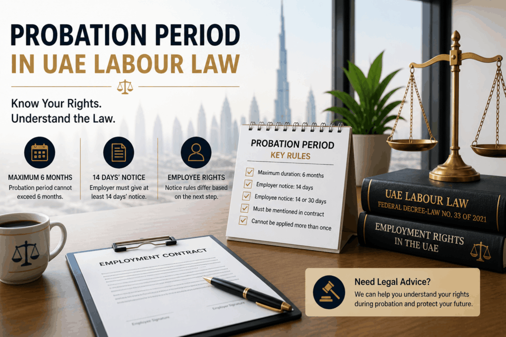 Probation period UAE labour law employee contract review