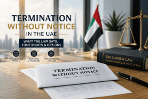 Employee termination without notice in UAE labour law meeting